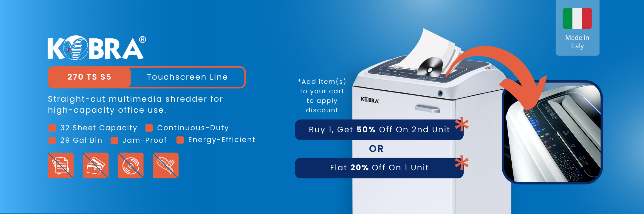 Kobra-Shredders-270-TS-S5-Strip-Cut-Shredder-Banner-USA-2